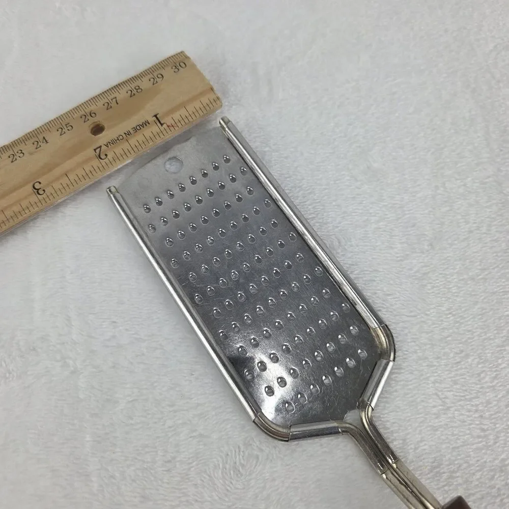 Vintage Stainless Steel Hand Grater Bakelite Handle Kitchen Utensil 9.75